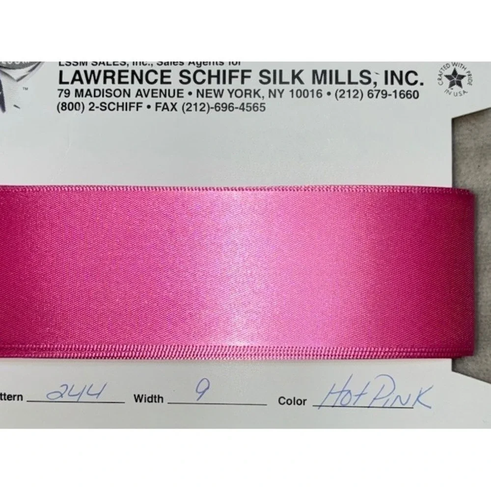 Lawrence Schiff Silk Mills Ribbon Hot Pink 1.5